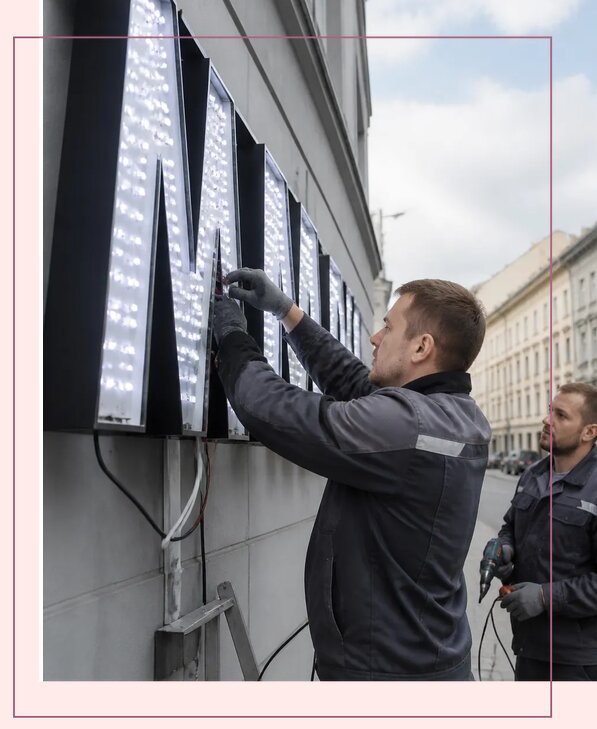 Изготовление и монтаж светодиодных LED вывесок в Тейково